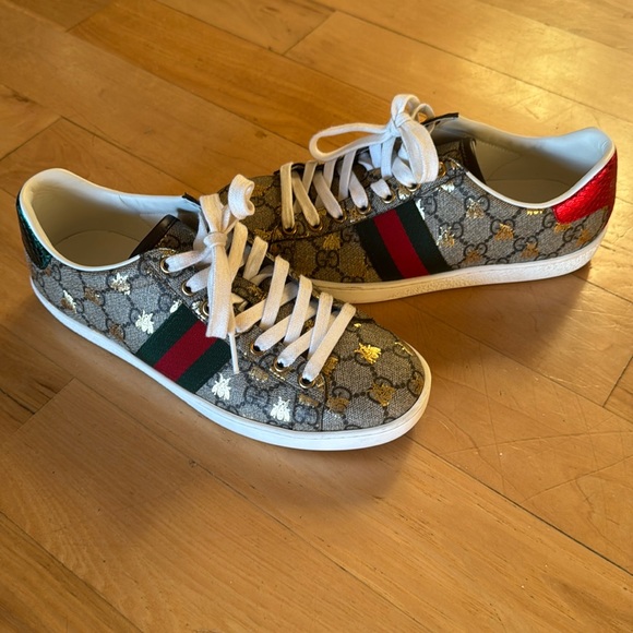 Rare GUCCI Ace golden bee sneakers with box and duster bag! - Picture 1 of 6